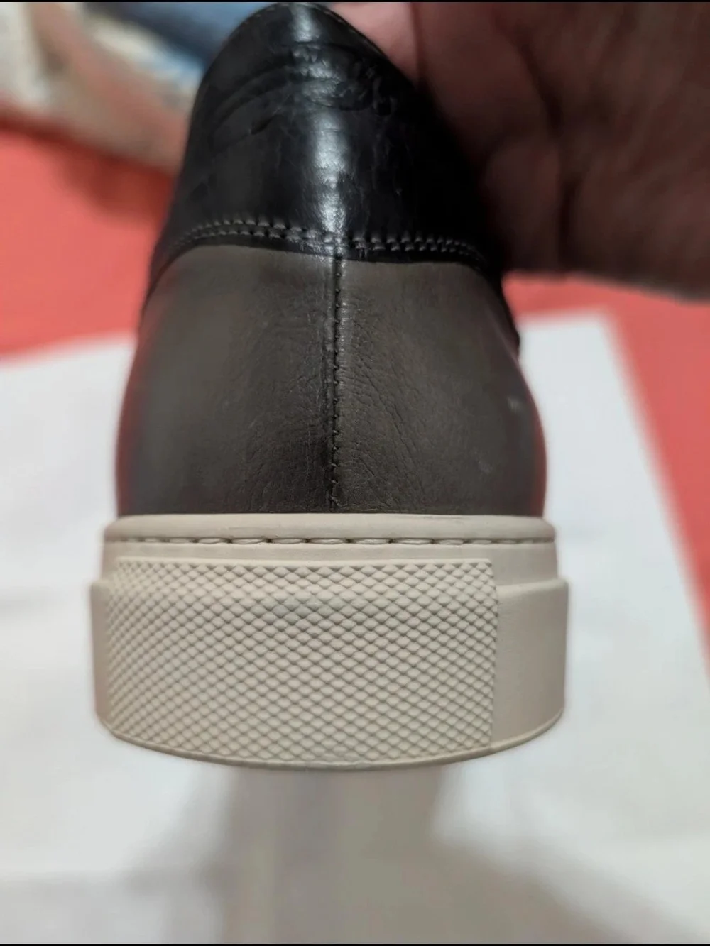 Size 11.5 men's Johnston & Murphy Gray Leather Lace-Up Sneakers